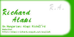 richard alapi business card